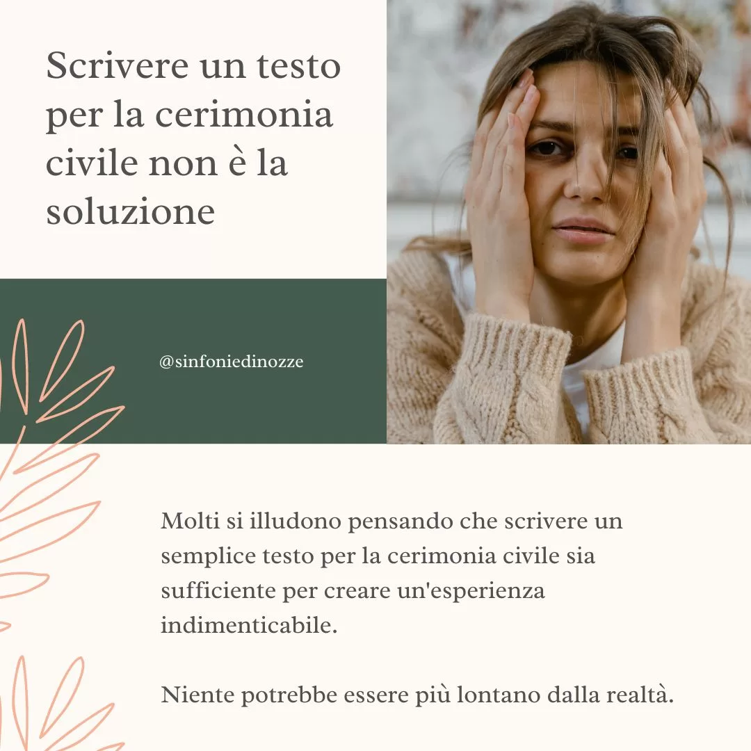 Al momento stai visualizzando Scrivere un testo per la cerimonia non è la soluzione