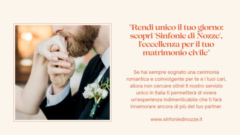 L'eccellenza per il tuo matrimonio civile